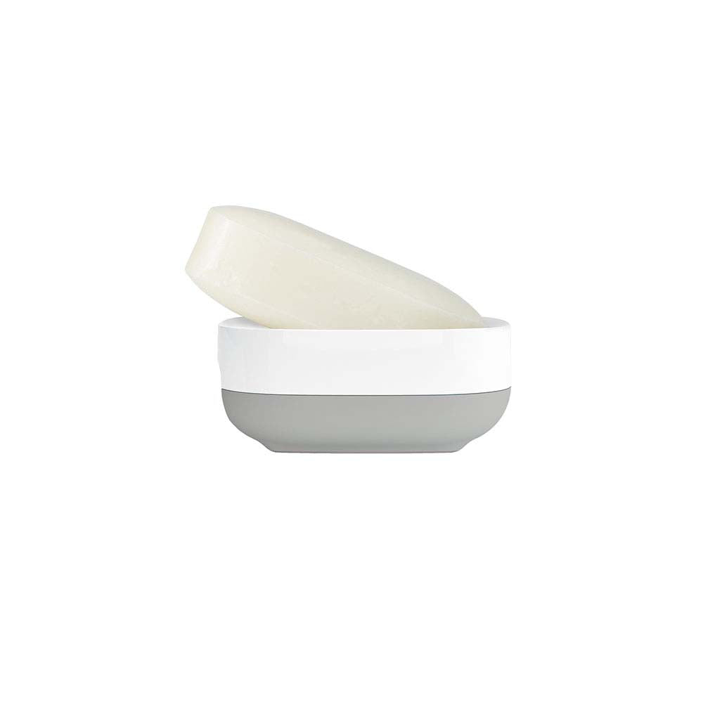 Joseph Joseph Bathroom Grey Soap Dish - Slim Soap Dish White&Grey Accessories Sterling Home 3
