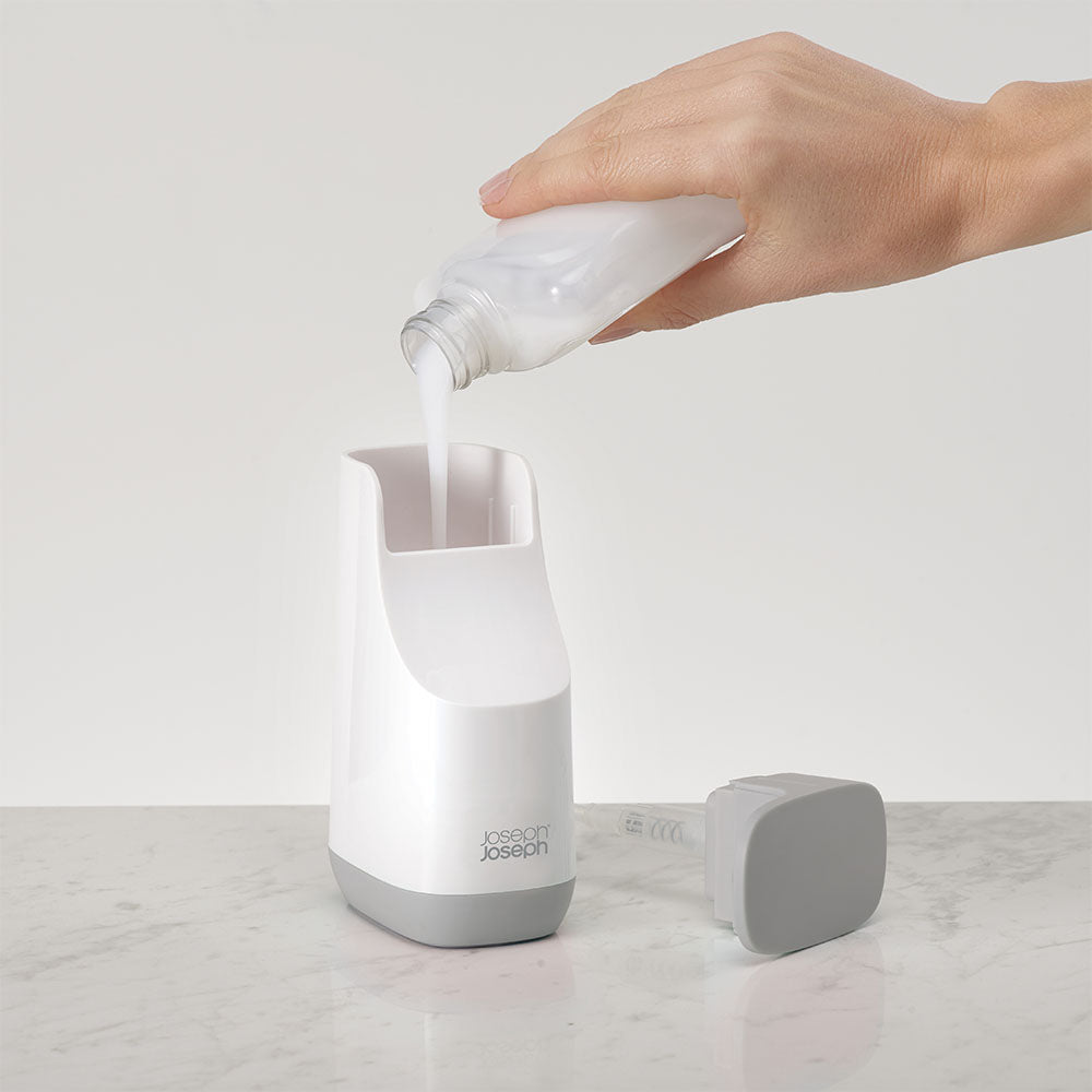 Joseph Joseph Bathroom Grey Soap Pump - Slim Soap Pump White & Grey Accessories Sterling Home 3