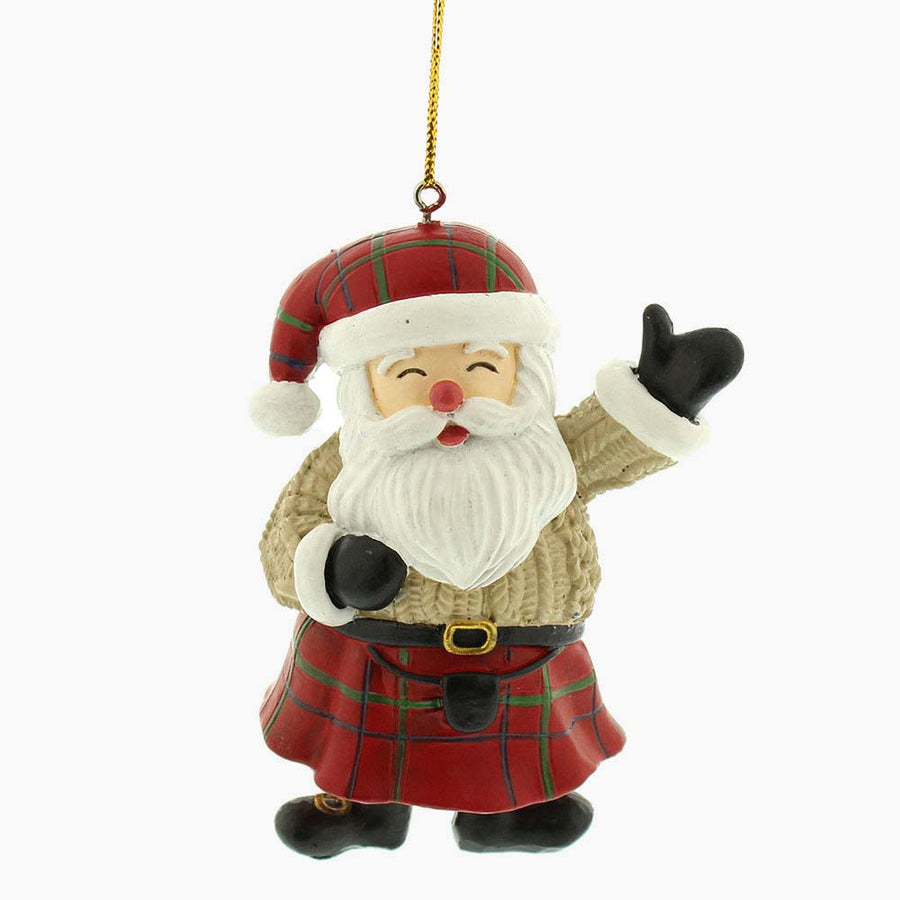 Large Scottish Santa Hanging Tree Decoration - C Scottish Santa 10CM Accessories Sterling Home 1