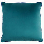 Meridian Velvet Teal And Dark Blue Square Cushion - DISC Meridian Velvet Piped 55CM x55CM Cushion Teal/Navy Accessories Sterling Home 2