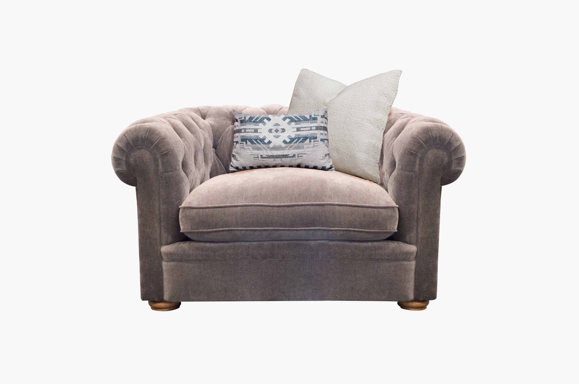 Alexander & James Retreat Loveseat - Snuggler Chair Fabric A Armchairs Sterling Home 1