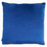 Meridian Velvet Blue And Silver Square Cushion - DISC Meridian Velvet Piped 55cmx55cm Cushion Nvy/Slv Accessories Sterling Home 2