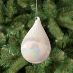 Large Pearl Teardrop Glass Bauble - L Glass Pearl Teardrop Bauble 12CM Accessories Sterling Home 1