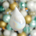 Large Pearl Teardrop Glass Bauble - L Glass Pearl Teardrop Bauble 12CM Accessories Sterling Home 2
