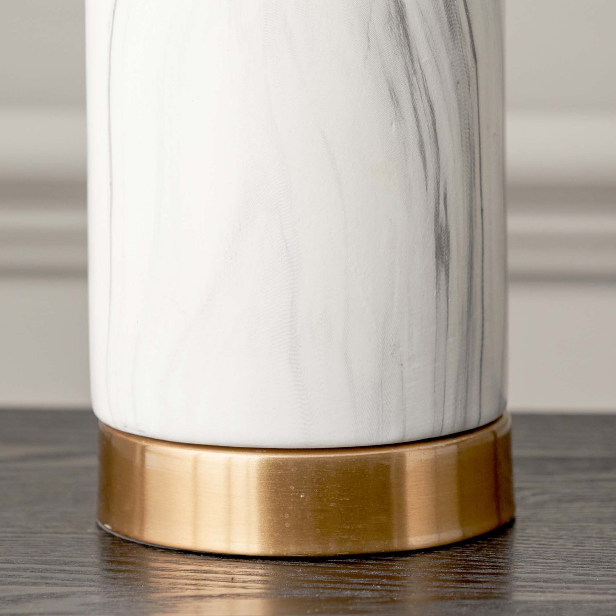 Gold And White Marble Effect Ceramic Tall Table Lamp - Carrara Gold Marble Effect Ceramic Tall Table Lamp Accessories Sterling Home 3