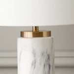 Gold And White Marble Effect Ceramic Tall Table Lamp - Carrara Gold Marble Effect Ceramic Tall Table Lamp Accessories Sterling Home 4
