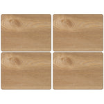 Oak Veneer Set of 4 Placemats - Oak Veneer S/4 Placemats 29.5 x 21CM Accessories Sterling Home 2