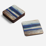 Blue Abstract Set of 6 Coasters - Blue Abstract S/6 Coasters 10.5CM Accessories Sterling Home 2