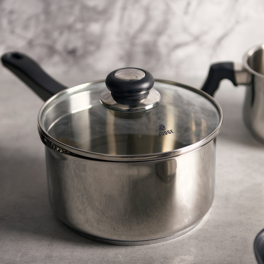 Judge Vista Medium Drain Lid Saucepan - Judge Vista Drain Lid Saucepan 18Cm Accessories Sterling Home 1