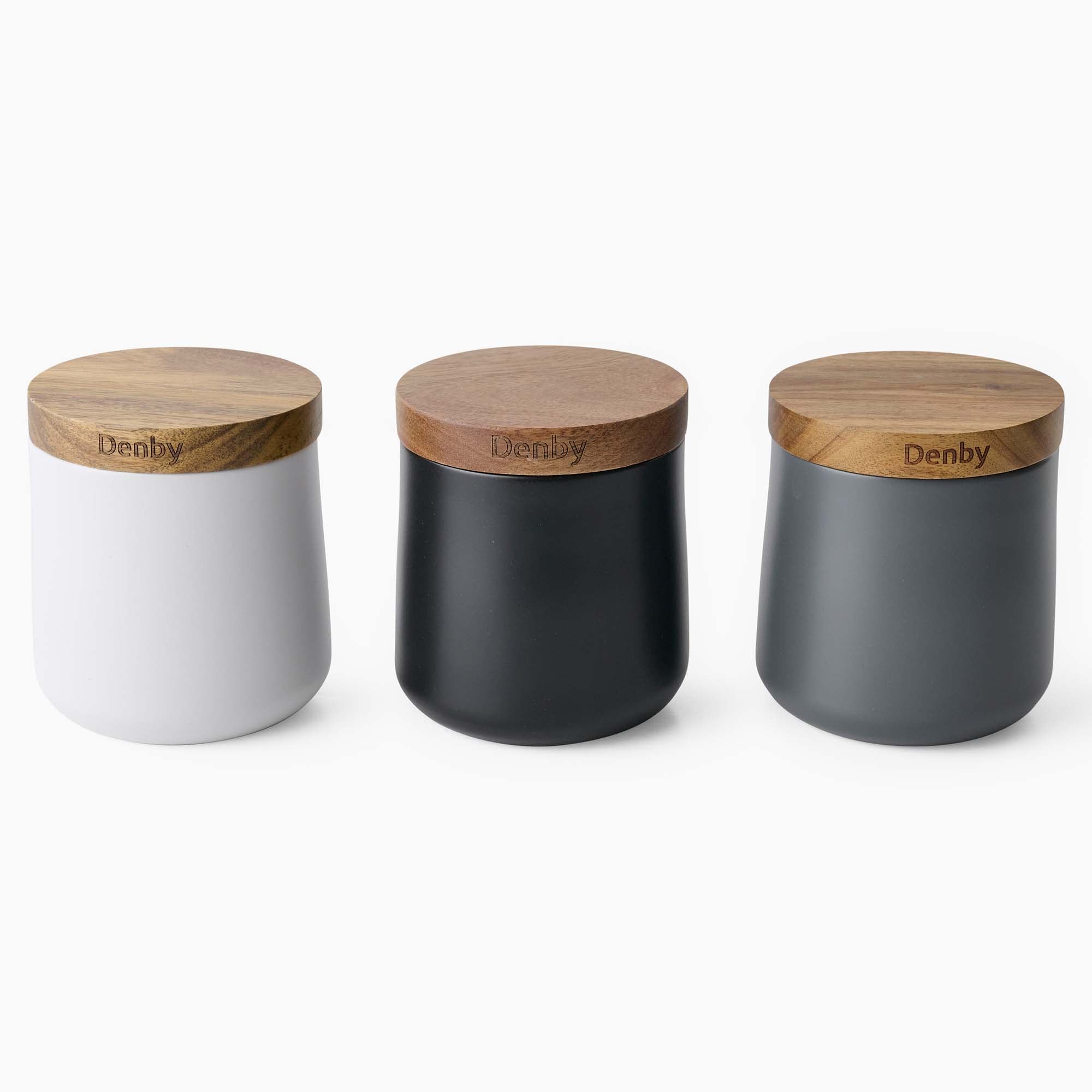 Denby Storage Canisters Mixed Set Of 3 - Denby Storage Canisters Set Of 3 Mixed Accessories Sterling Home 2