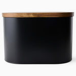 Denby Acacia Lid Black Bread Bin - Denby Bread Bin With Acacia Lid Black Accessories Sterling Home 2