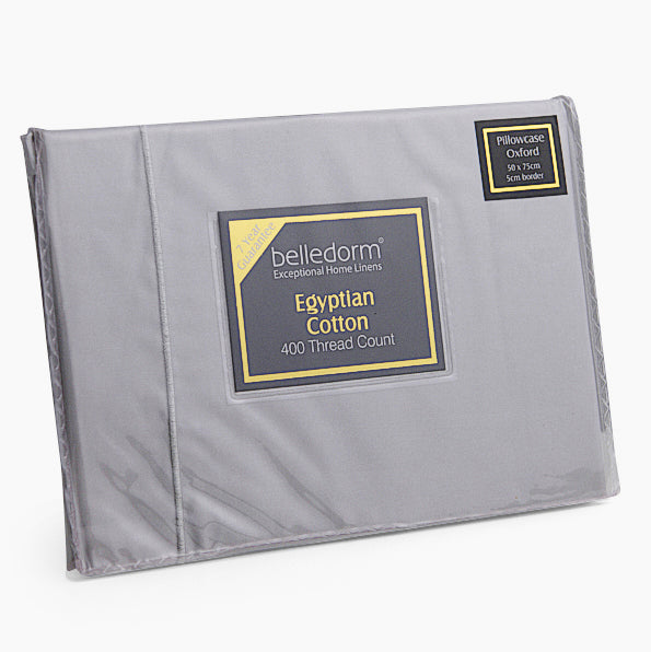 Egyptian Cotton Silver Pillowcase Pair - DISC Egypt Cotton Pillow Case Platinum Accessories Sterling Home 2