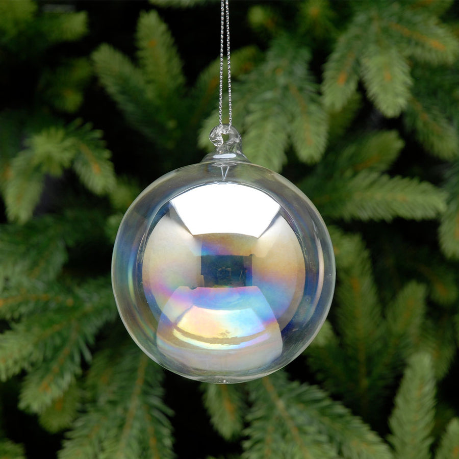 Small Iridescent Glass Bauble - L Iridescent Bauble 8CM Accessories Sterling Home 1