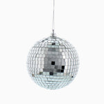 Disco Ball Bauble - G XMAS 10Cm Silver Mirror Ball Accessories Sterling Home 1