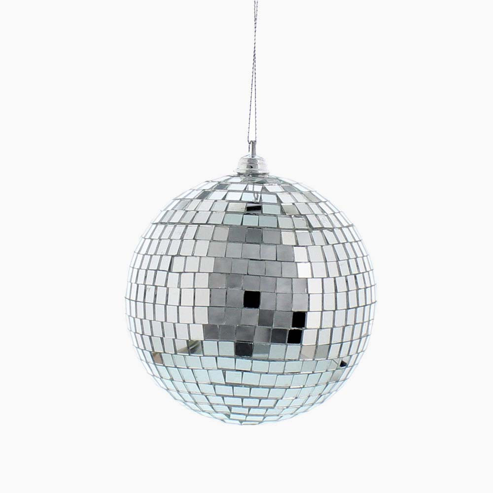 Disco Ball Bauble - G XMAS 10Cm Silver Mirror Ball Accessories Sterling Home 1