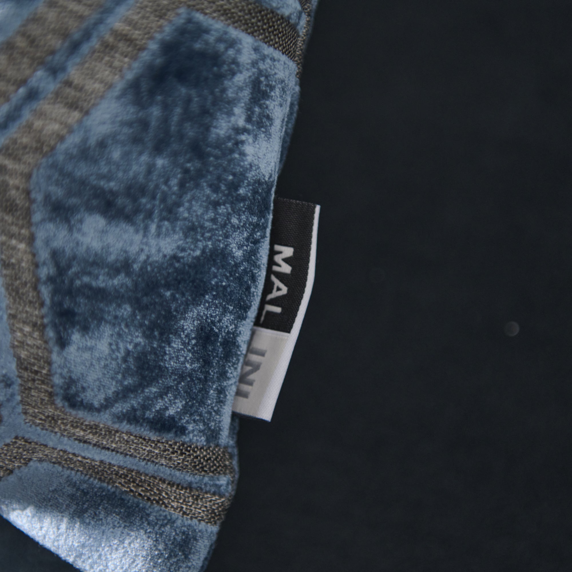 Ivor Hexagon Velvet Blue Square Cushion - Ivor Hex Cut Velvet Sq Cushion Blue 56CM Accessories Sterling Home 3