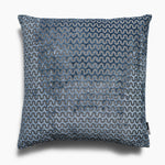 Oslo Velvet Wave Blue Square Cushion - Oslo Velvet Wave Sq Cushion Blue 56CM Accessories Sterling Home 2