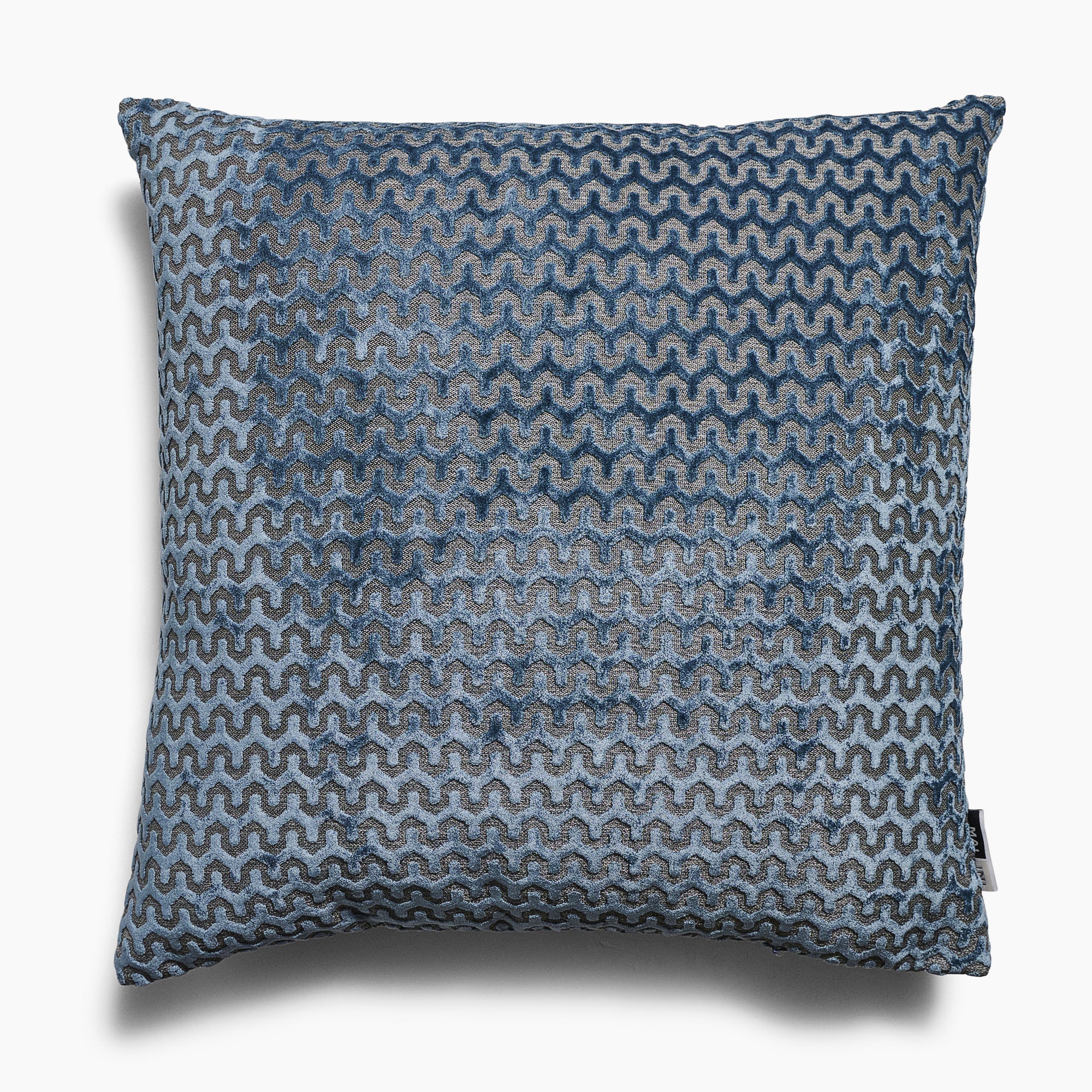 Oslo Velvet Wave Blue Square Cushion - Oslo Velvet Wave Sq Cushion Blue 56CM Accessories Sterling Home 2