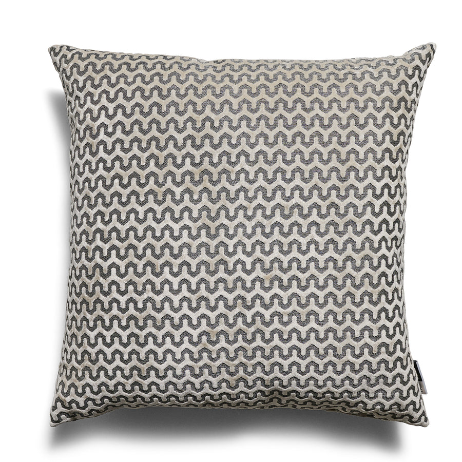 Oslo Velvet Wave Cream Square Cushion - Oslo Velvet Wave Sq Cushion Cream 56CM Accessories Sterling Home 2