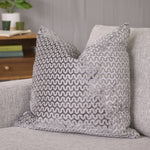 Oslo Velvet Wave Grey Square Cushion - Oslo Velvet Wave Sq Cushion Slate 56CM Accessories Sterling Home 1