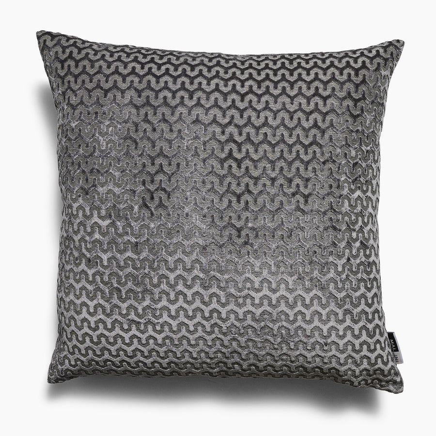 Oslo Velvet Wave Grey Square Cushion - Oslo Velvet Wave Sq Cushion Slate 56CM Accessories Sterling Home 2