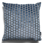 Jorvik Hex Cut Velvet Blue Square Pillow - Jorvik Hex Cut Velvet Sq Cushion Blue 43Cm Accessories Sterling Home 2