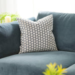 Jorvik Hex Cut Velvet Cream Square Pillow - Jorvik Hex Cut Velvet Sq Cushion Cream 43Cm Accessories Sterling Home 1