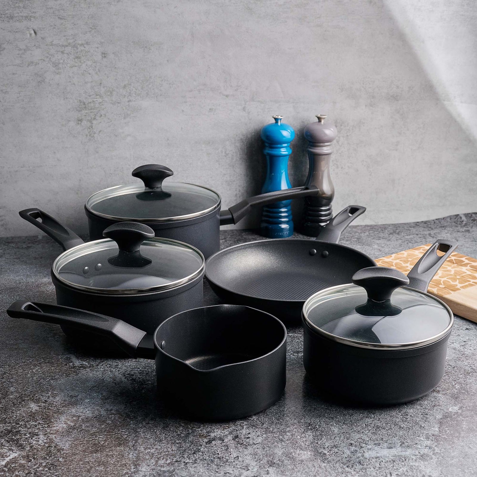 Prestige x9 Tougher Non Stick 5 Piece Pot Set - Prestige x 9 Tougher Potset S/5 Accessories Sterling Home 1
