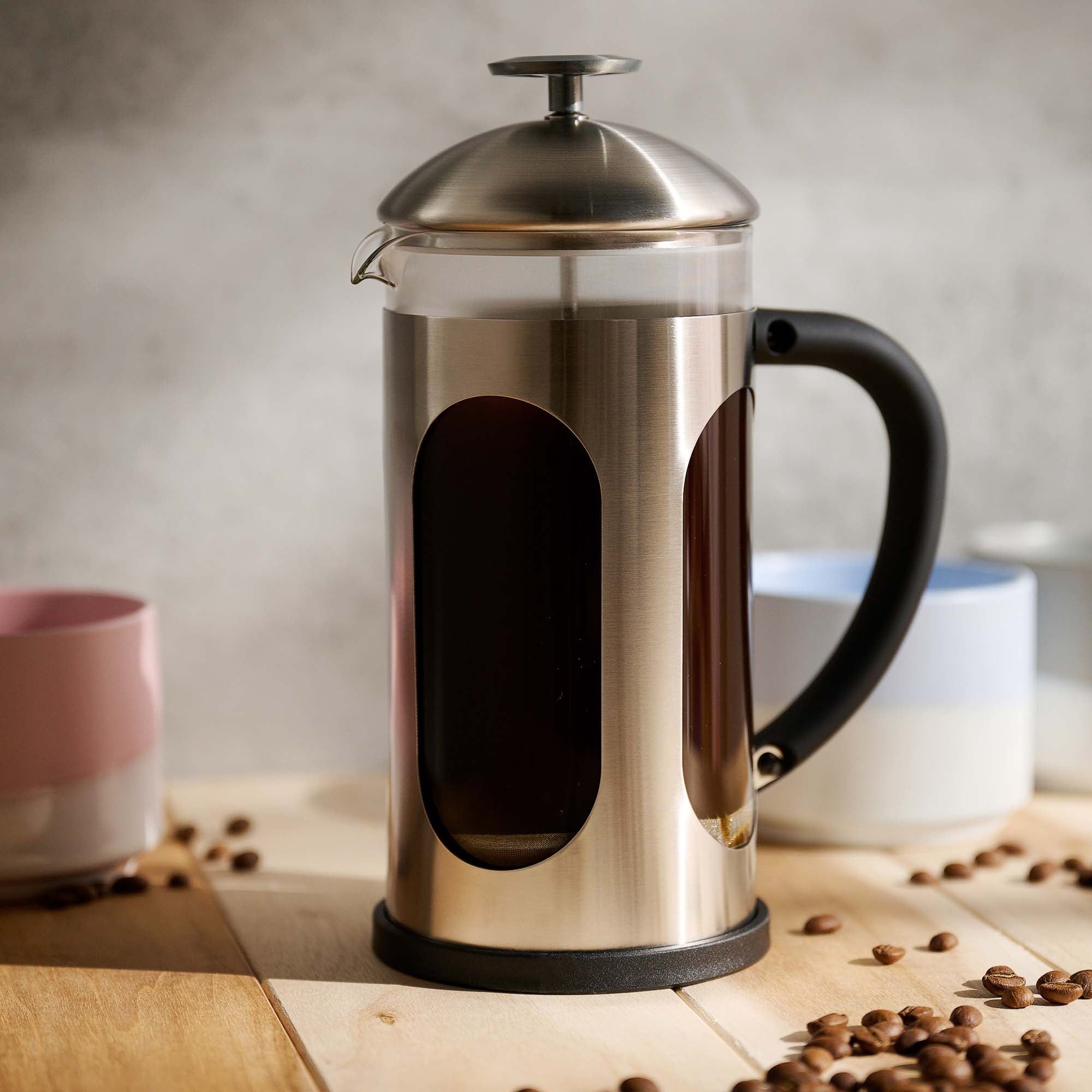 Siip Glass 8 Cup Cafetiere - Siip Infuso Stainless Steel Glass Cafetiere 8 Cup Accessories Sterling Home 1