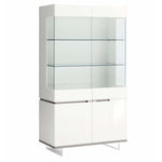 Imperia 2 Door Sideboard - 2 Door Curio Cabinet White High Gloss Storage Sterling Home 1