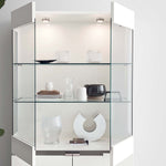 Imperia 2 Door Sideboard - 2 Door Curio Cabinet White High Gloss Storage Sterling Home 3