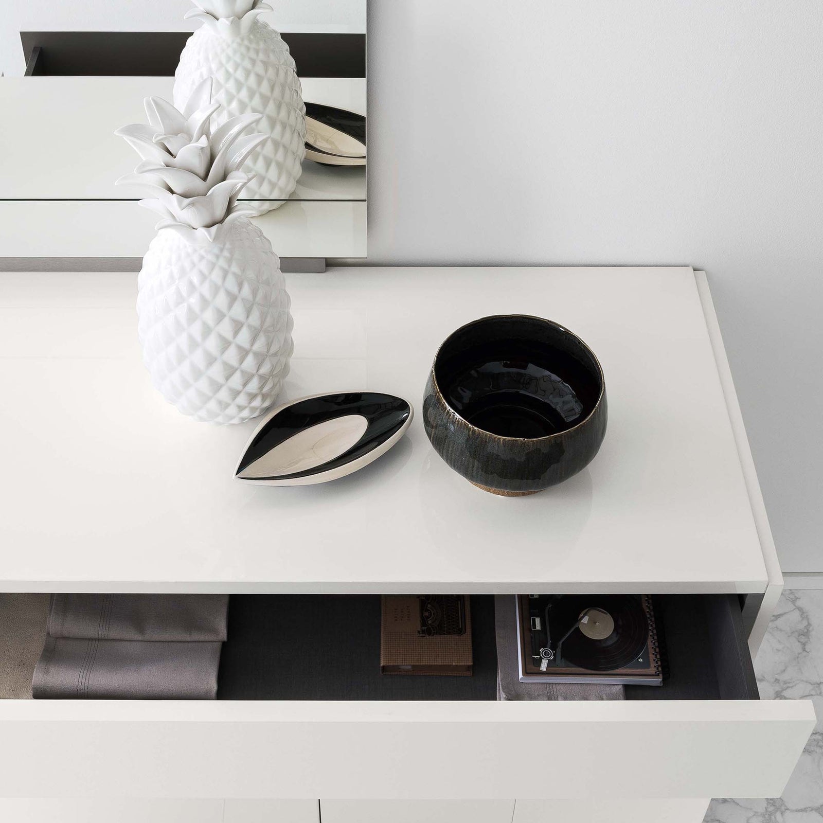 Imperia Small Sideboard - Small Buffet White High Gloss Storage Sterling Home 2