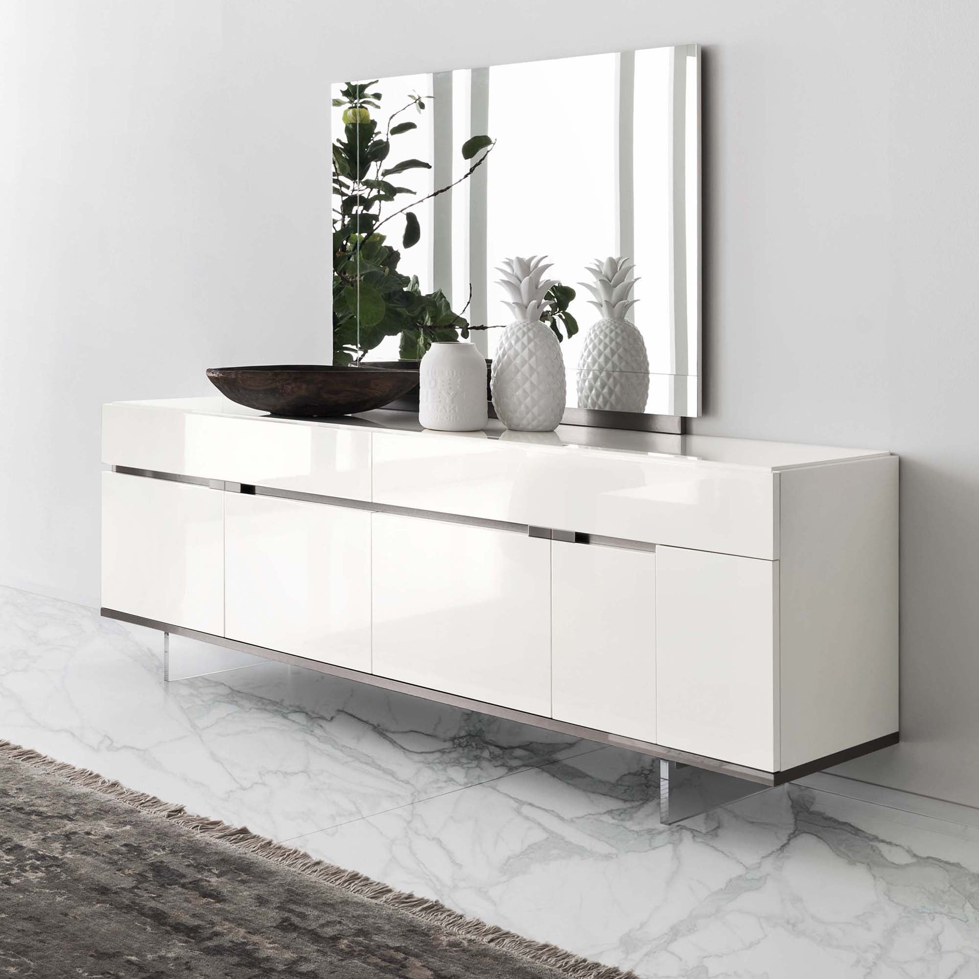 Imperia Large Sideboard - Large Buffet White High Gloss Storage Sterling Home 2