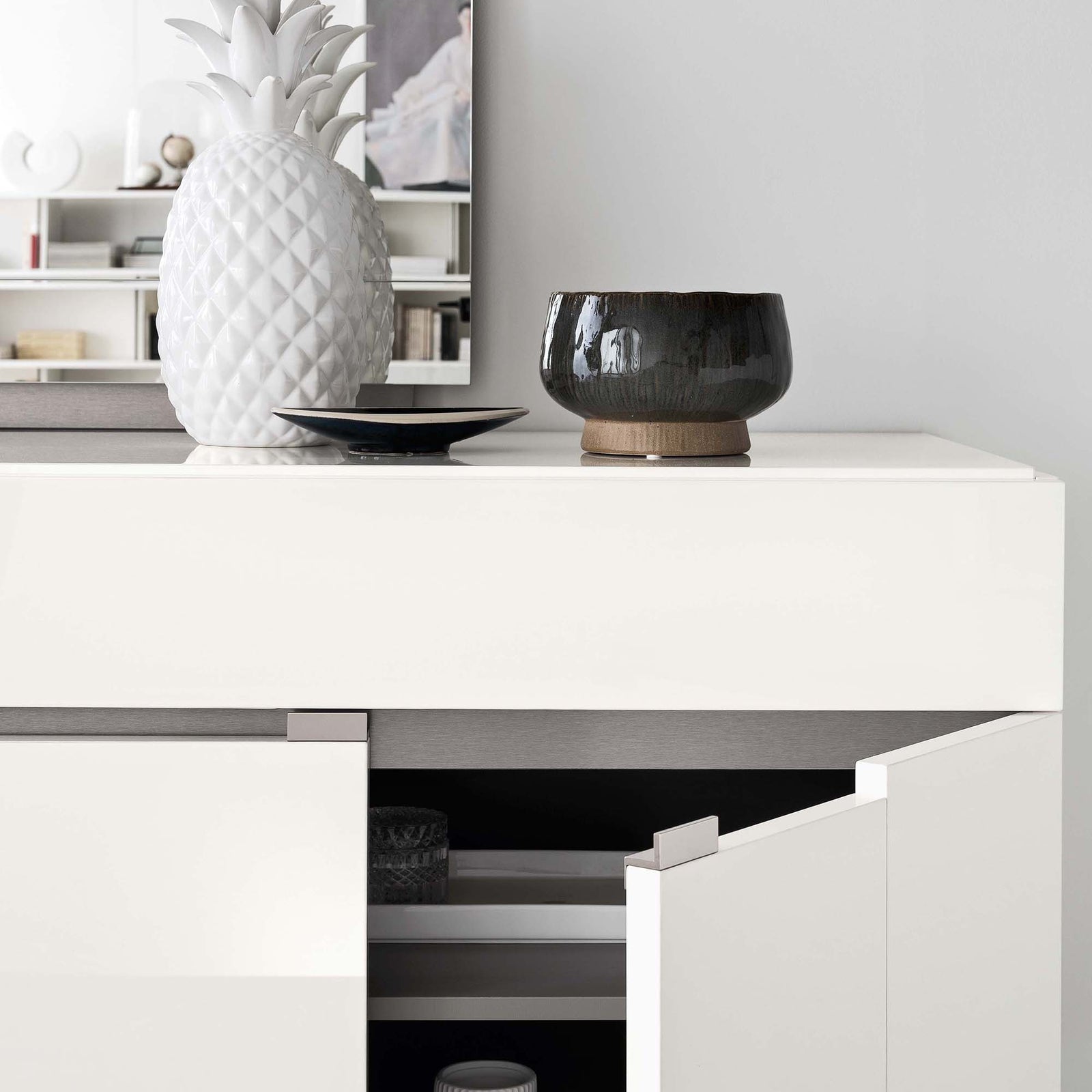 Imperia Large Sideboard - Large Buffet White High Gloss Storage Sterling Home 3