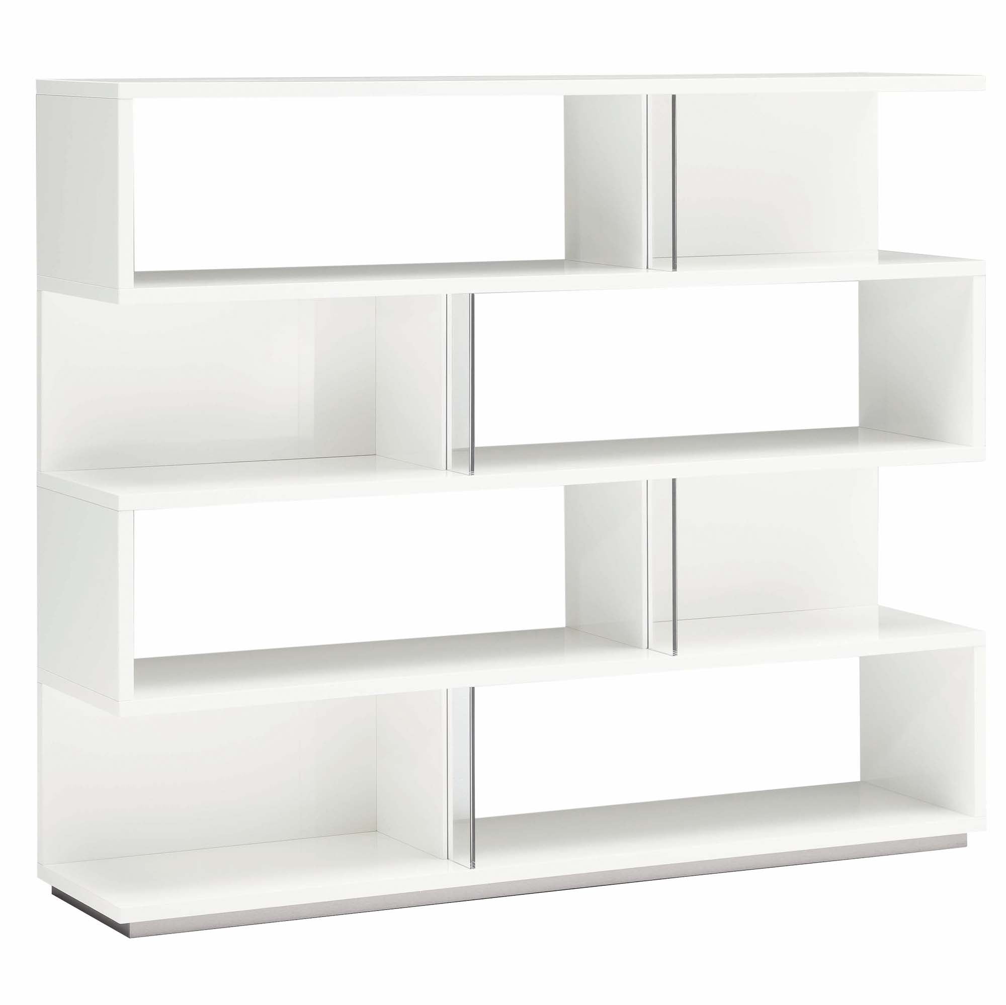 Imperia Bookcase - Bookcase White High Gloss Storage Sterling Home 1