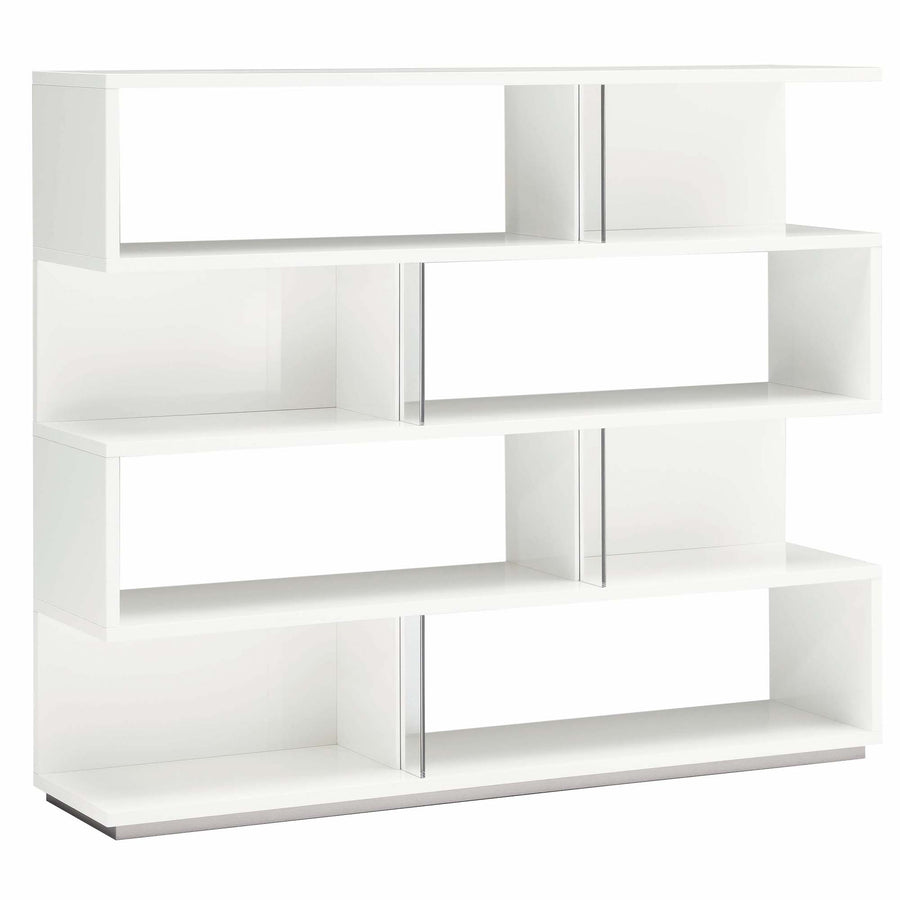 Imperia Bookcase - Bookcase White High Gloss Storage Sterling Home 1
