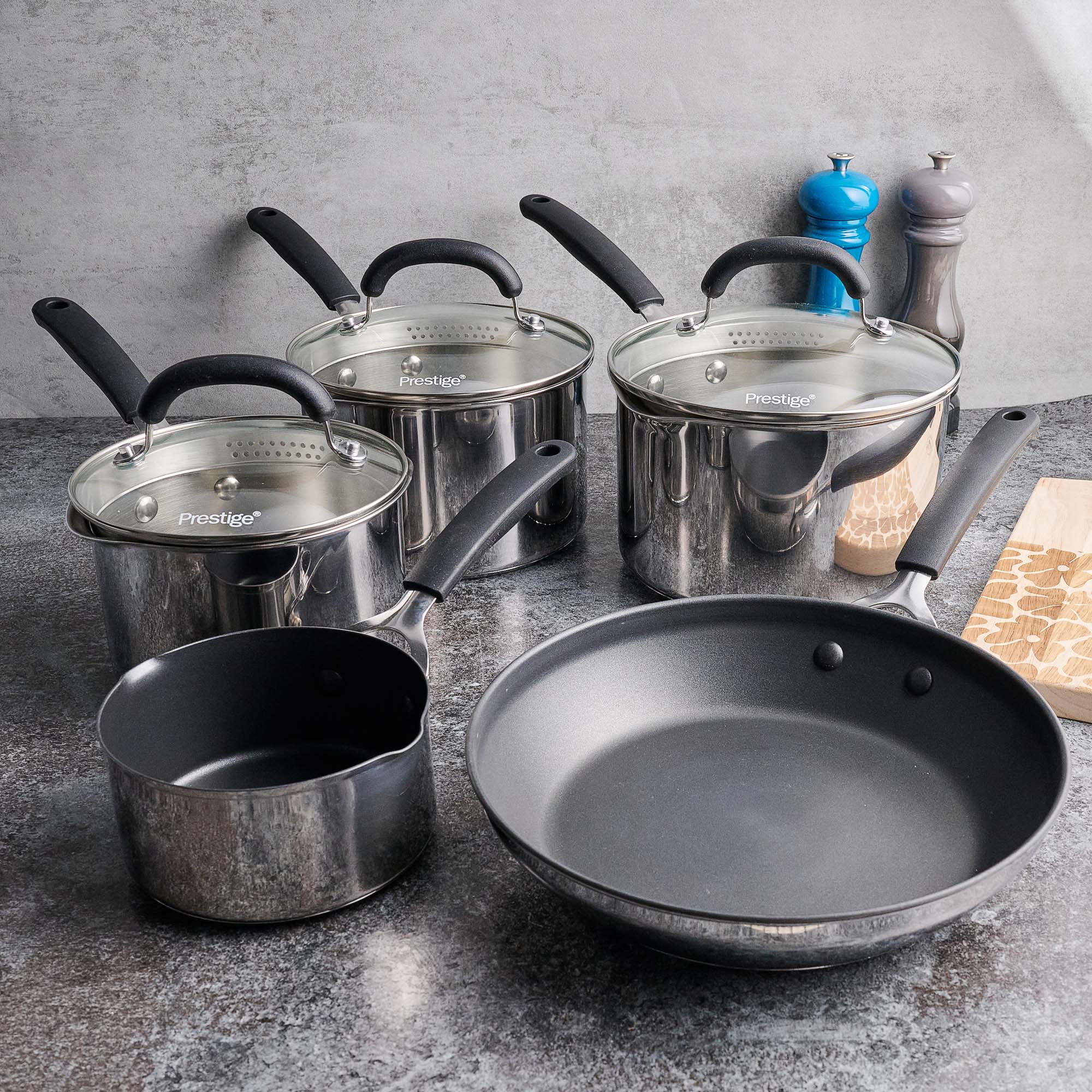 Prestige Made to Last 5 Piece Pan Set - Prestige Made to Last Cookware S/5 Accessories Sterling Home 1