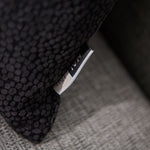 Bingham Velvet Black Square Cushion - Cut Velvet Bingham Dots Cushion 43X43 Black Accessories Sterling Home 2