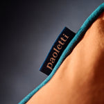 Meridian Velvet Orange And Blue Square Cushion - DISC Meridian SQ Cushion Tiger & Teal Poly filled Accessories Sterling Home 3