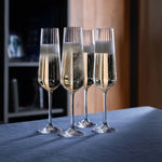 Cheers! Optic Pack Of 4 Champagne Flute Glasses - DISC Cheers! Optic Champagne Flute 4Pk Sterling Home 1