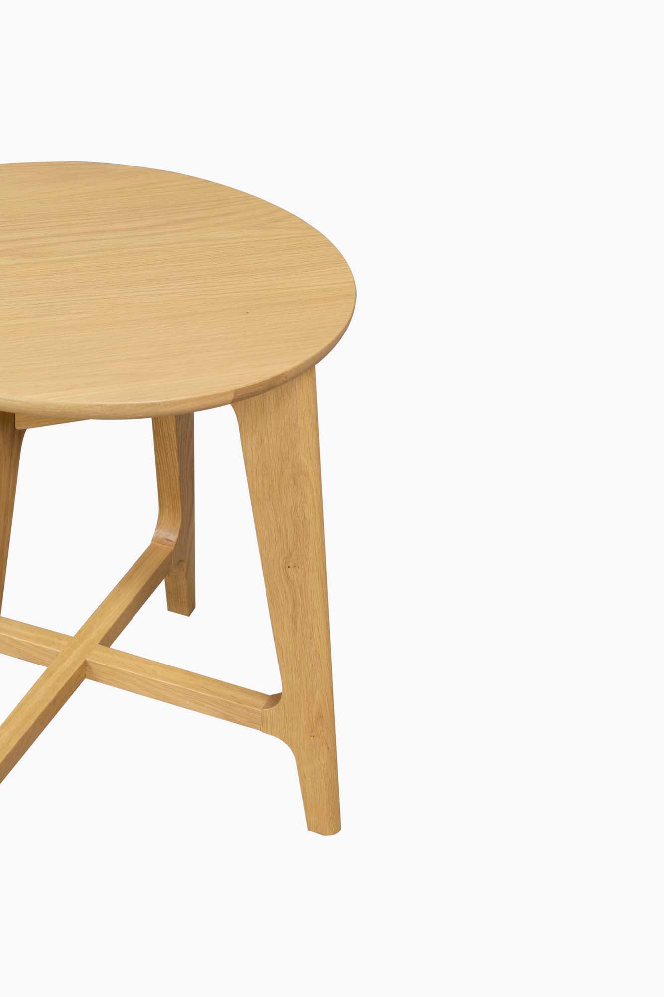 Carrington Round Side Table - Round Lamp Table Oak Tables Sterling Home 3