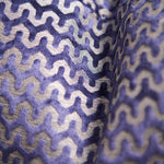 Oslo Velvet Wave Dark Blue Square Cushion - Cut Velvet Oslo 56X56 Cushion Navy Accessories Sterling Home 2