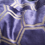 Ivor Hexagon Velvet Blue Square Cushion - Cut Velvet Ivor 56X56 Cushion Navy Accessories Sterling Home 2