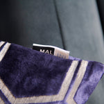 Ivor Hexagon Velvet Blue Square Cushion - Cut Velvet Ivor 56X56 Cushion Navy Accessories Sterling Home 3