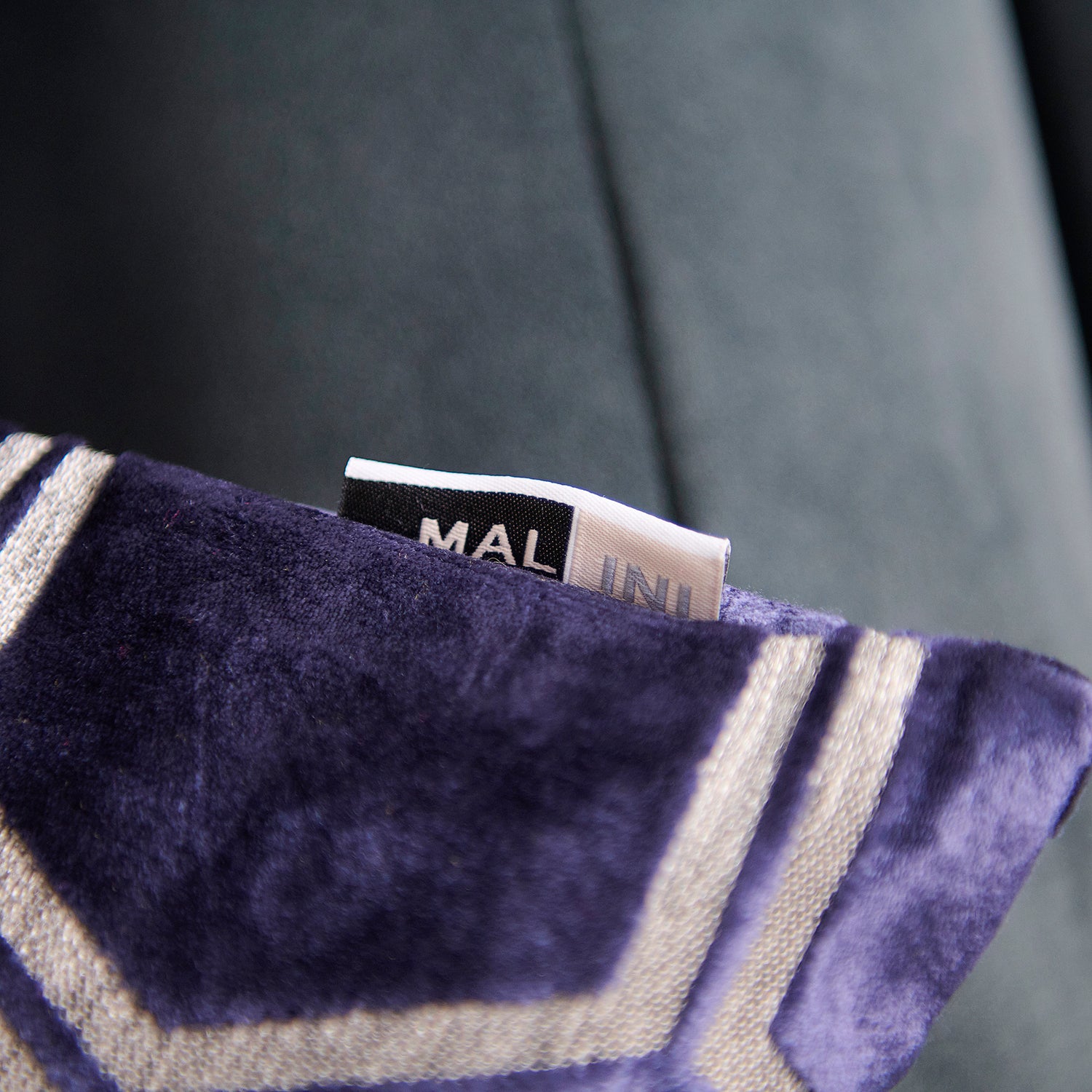 Ivor Hexagon Velvet Blue Square Cushion - Cut Velvet Ivor 56X56 Cushion Navy Accessories Sterling Home 3