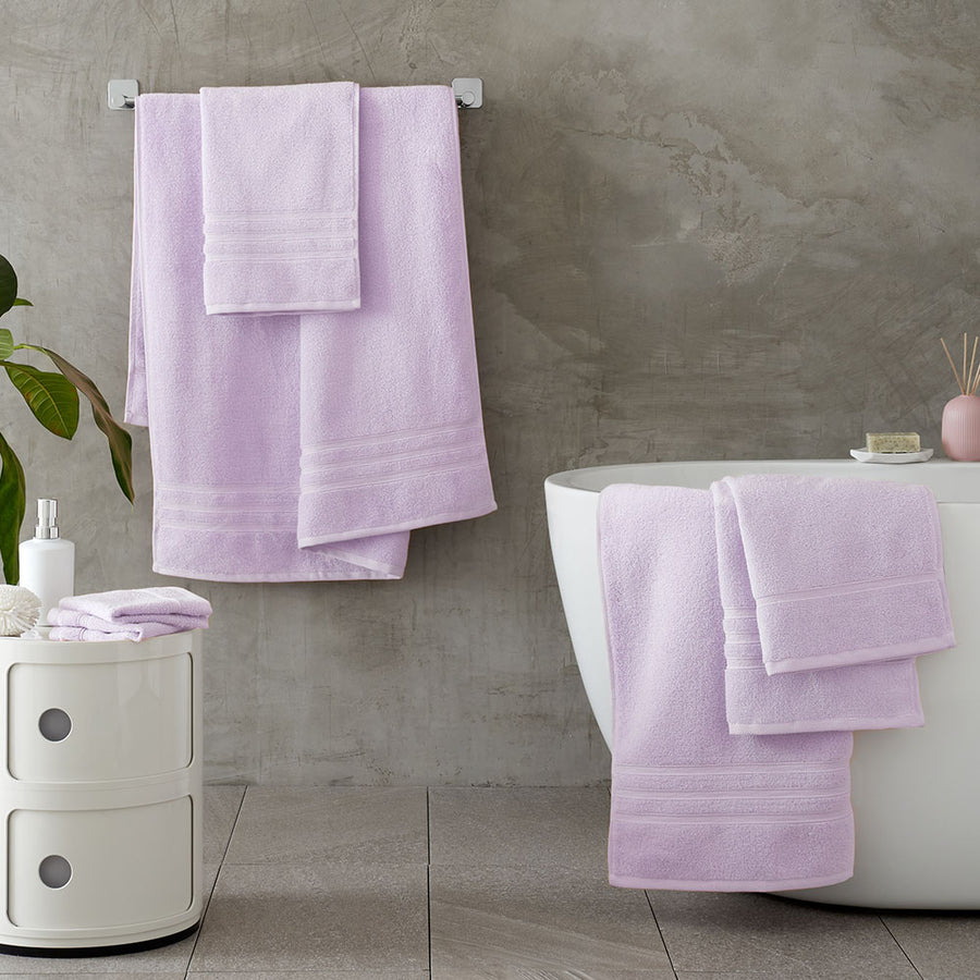 Zero Twist Purple Facecloth Pair - DISC CL Face Cloth Pair Lilac Accessories Sterling Home 1