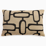 Abstract Chains Black Square Cushion - Abstract Chains Jacquard Cushion Black 40 X 60 Accessories Sterling Home 2