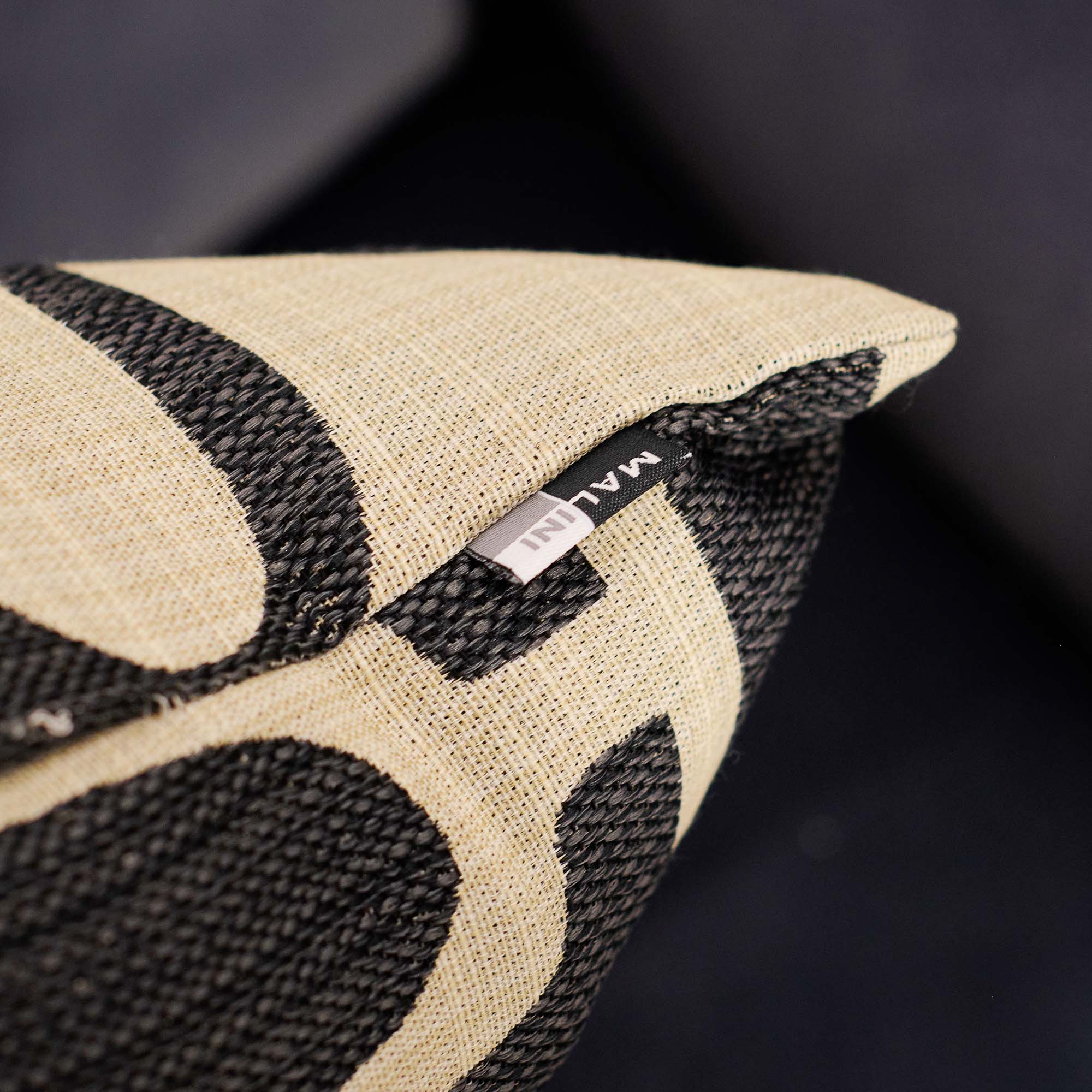 Abstract Chains Black Square Cushion - Abstract Chains Jacquard Cushion Black 40 X 60 Accessories Sterling Home 4