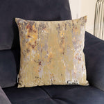 Flock Foil Silver Square Cushion - Flock Foil Velvet Cushion 45 X 45 Silver Accessories Sterling Home 1