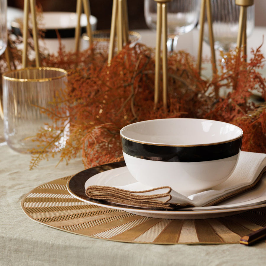 Mikasa Gold Set of 4 Placemat Set - Mikasa Round Gold Placemat Set of 4 Accessories Sterling Home 1